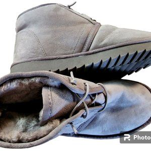 Cushionaire Gray Suede Fur Lined Booties Size 8.5 New Comfortable!